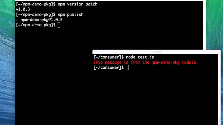Semantic versioning and npm