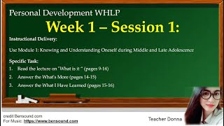Week 1 Session 1 Personal Development
