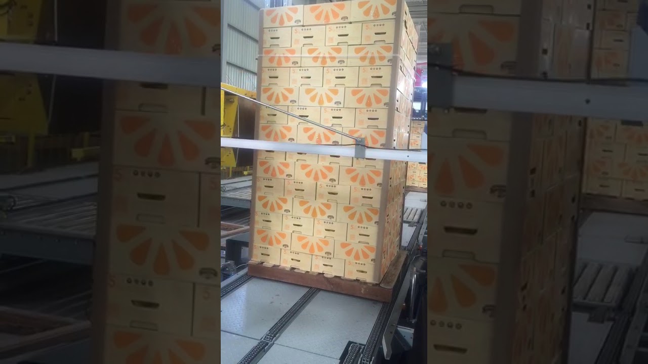 Corner board applicator+fully automatic horizontal pallet strapping machine