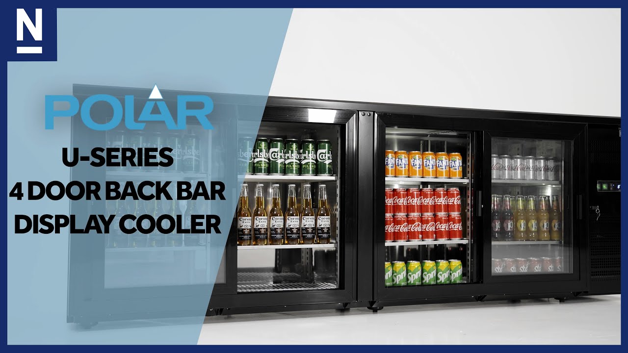 Polar U-Series 4 Door Back Bar Display Cooler