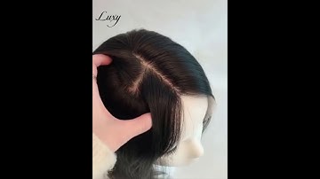 Tóc giả siêu da đầu bằng tóc thật ngang vai