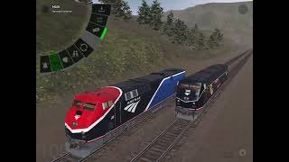 Trainz Simulator 3 Races: Round 1, Race 27: Amtrak P42DC Midnight Blue vs Amtrak P42DC Phase 7
