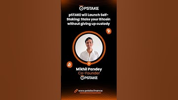 pSTAKE will launch Self-Staking: Stake your Bitcoin without giving up custody.