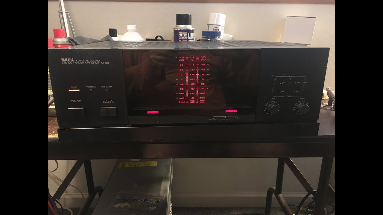 Yamaha M60 Power Amp Adjustment and Demo YouTube