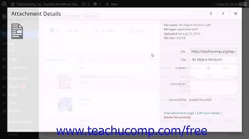 WordPress 4.0 Training Tutorial Editing Other File Information in the Media Library