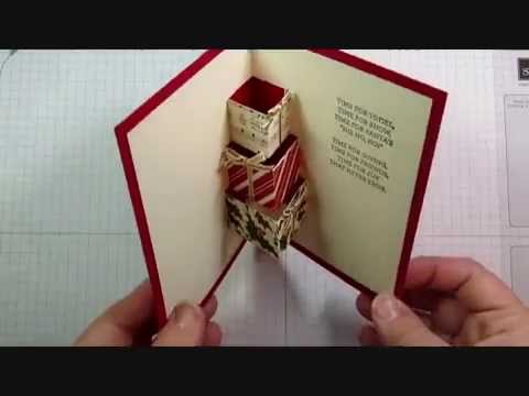 Christmas Card with Pop Up Presents Inside -