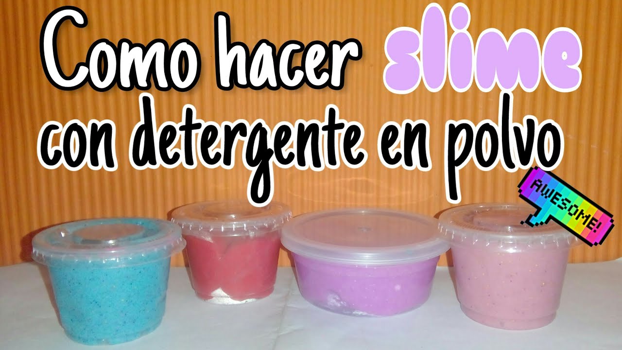 Como hacer slime con detergente en polvo (Opal) -Giscocraft - YouTube