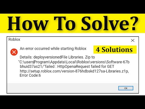 How To Fix An Occurred While Starting While Roblox Error Windows 10 8 7 Youtube - how to fix roblox error occurred while starting roblox สอนว ธ แก