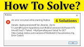 How To Fix Roblox Initialization Error 4 How To Solve Roblox Initializing Error 4 Youtube - roblox initialization error 4 windows 7