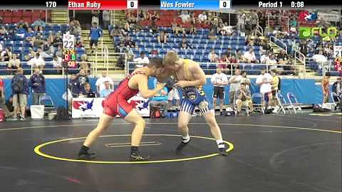 Junior 170 - Ethan Ruby (Iowa) vs. Wes Fowler (Mar...