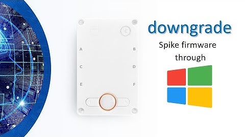 How to downgrade SPIKE Hub firmware through windows