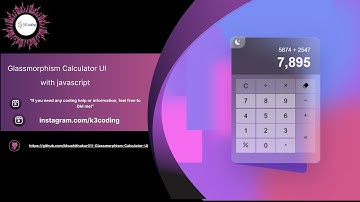 🔮 Glassmorphism Calculator UI Design | HTML, CSS & JavaScript | Modern Web Design