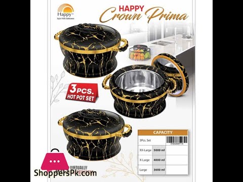 Happy Crown Prima 3 Pcs Hot Pot Set - 5Liter -4Liter -3Liter
