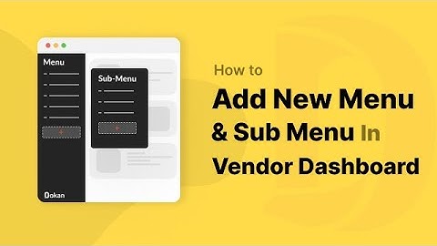 How to Add New Menu And Sub Menu in Vendor Dashboard