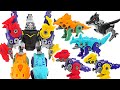 5 dinosaur transforming robot! Combine! Help Marvel Hulk, Iron Man, and Spider-Man! | DuDuPopTOY