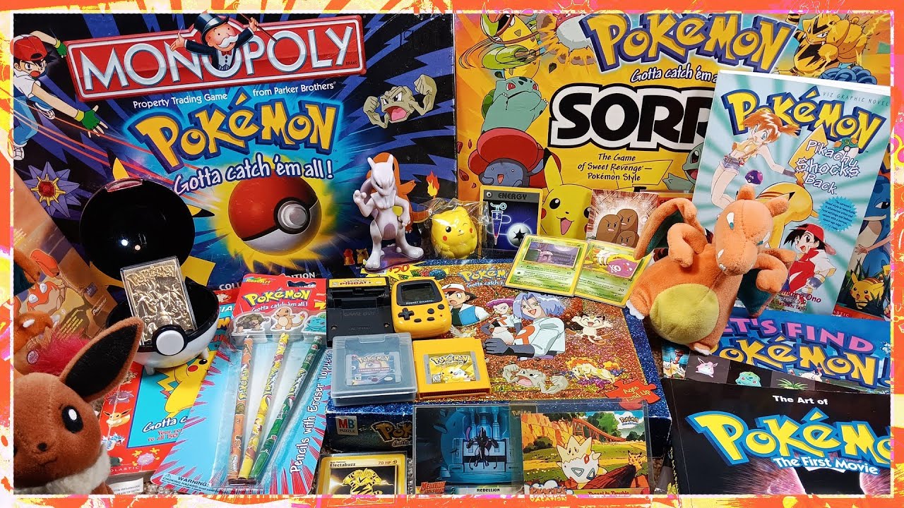 My Vintage Pokemon Merch Collection (Showcase) -- Gen 1 RBY Era Games, Cards, Books, Figures, & More