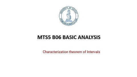 Characterization theorem of Intervals