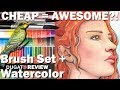 Dugato Watercolor Review + Synthetic Brush Set Affordable AND Amazing Great For Beginner Artists