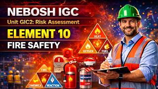 NEBOSH IGC Unit GIC2 Element 10 Fire | Complete Fire Safety Training with Examples 🔥