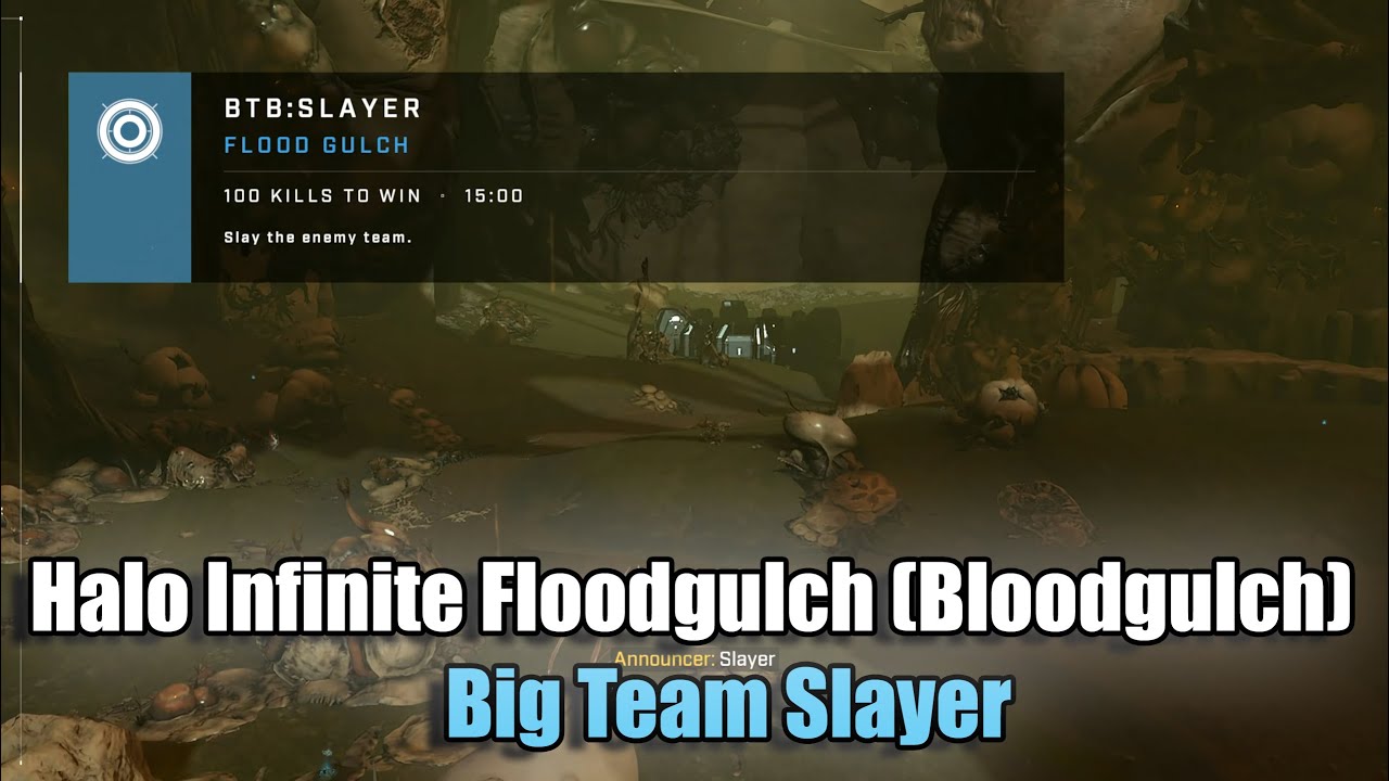 4K Halo Infinite Big Team Battle Slayer on Flood Gulch. Xbox Series X ...