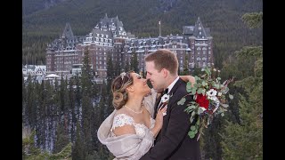 WINTER WEDDING in the beautiful Canadian rockies at the Fairmont Banff Springs Hotel