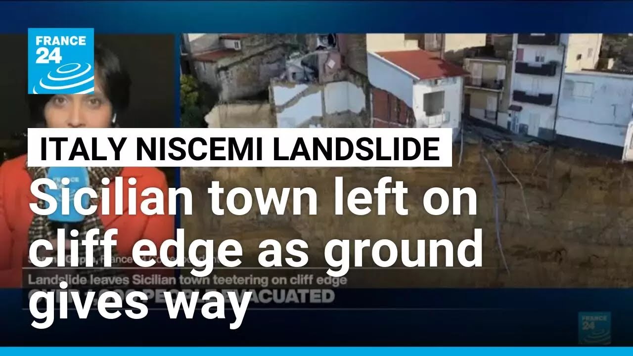 Landslide leaves Sicilian town teetering on cliff edge • FRANCE 24 English