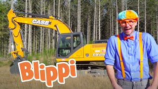 Blippi Blippi Visits a Construction Site! | Construction Vehicles For Children | Blippi Excavator