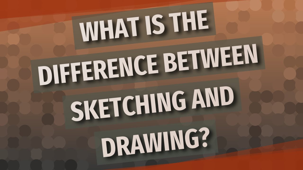 What is the difference between sketching and drawing? - YouTube