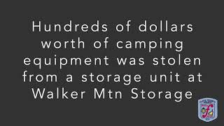 Theft from storage units, April 2019