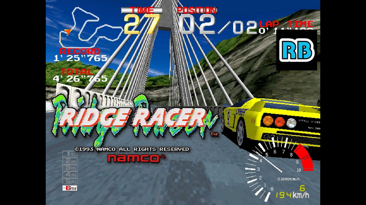 1993 [60fps] Ridge Racer (World) Time Trial 3'36