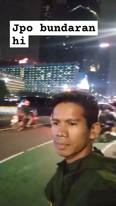 suasana malam di jpo bundaran hi jakarta #bundaranhi