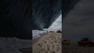 شاهد موجة تسونامي مرعبة 😱 #all #trending #اكسبلور #sea #تسونامي #امواج #رعب #ذكاء_اصطناعي screenshot 3