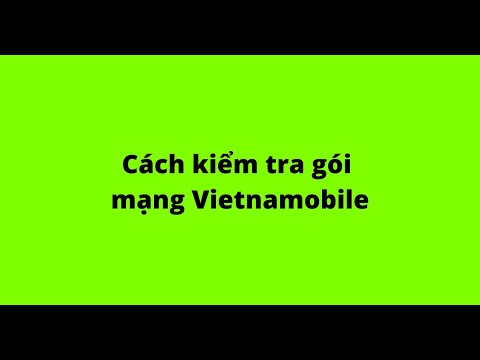 Video Cách kiểm tra gói mạng Vietnamobile - youtube