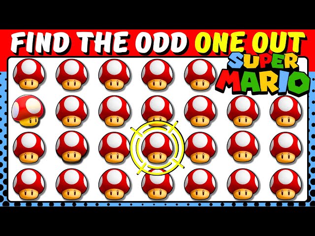 Find the ODD one Out: Super Mario Bros  Word Search Quiz Game! 🔍🍄 