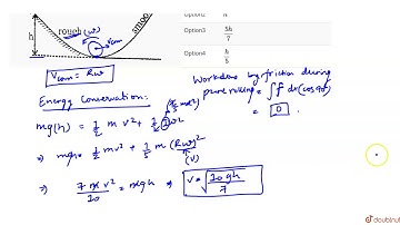 A solid sphere is released from rest from height 