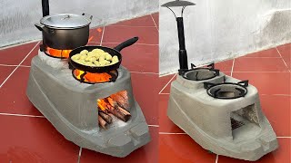 DIY Simple Chimney Cement Stove  Perfect Skill