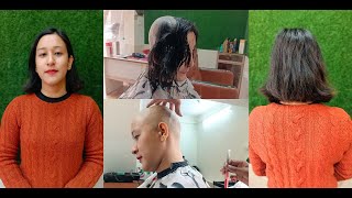 A Girl Getting Head Shave For Summer At Delhi | She is enjoying the Headshave |Summer Headshave 2024