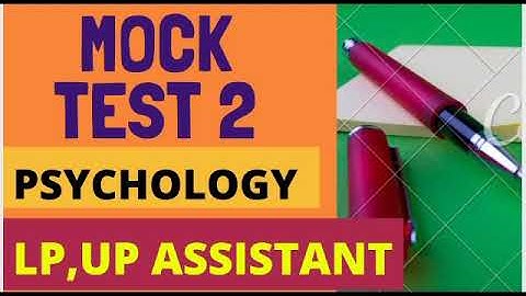 LP, UP MOCKTEST-2 PSYCHOLOGY ||LP ,UP assistant coaching class || CTET ||KTET ||BOOKS TRICKS