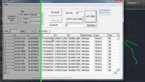 AutoCAD VBA Program for Convert UTM to LAT LONG