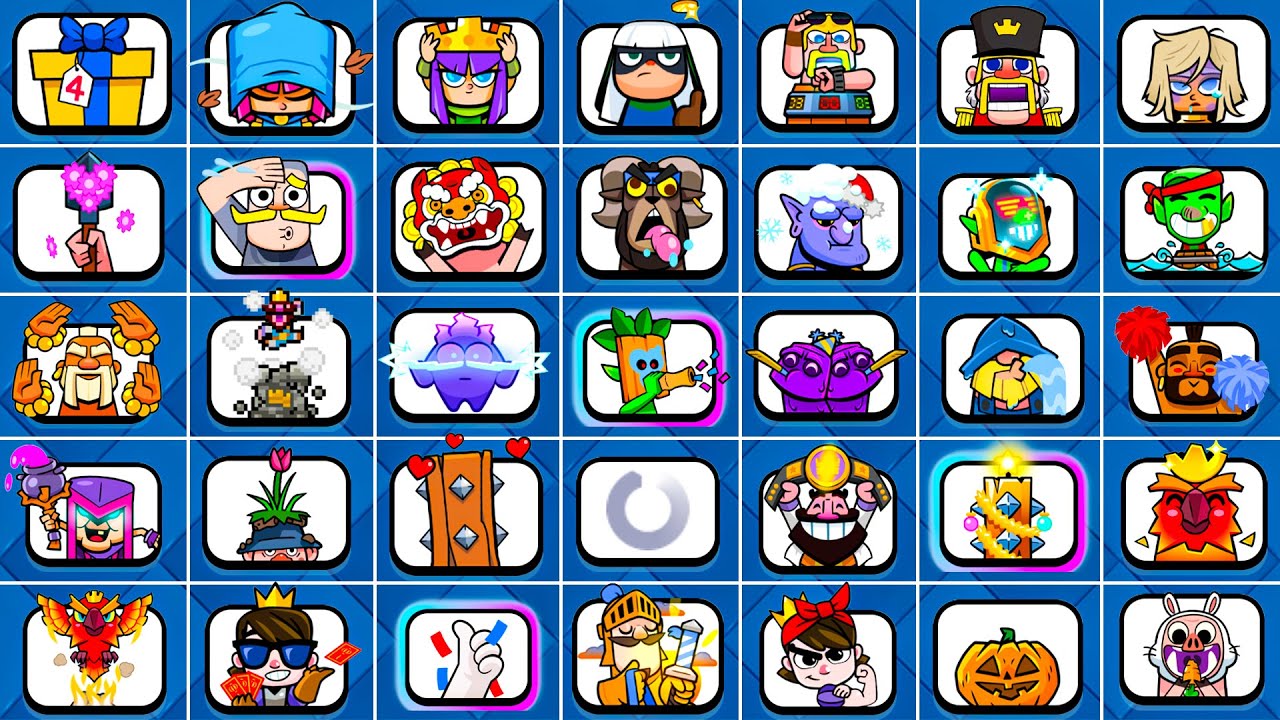 Все 501 эмоция Clash Royale (2016-2026) | (1-76 сезоны)