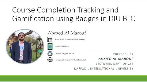 Course Completion Tracking and Gamification in DIU BLC