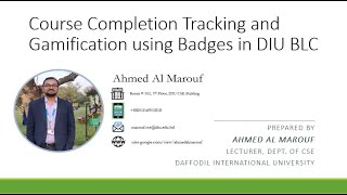 Course Completion Tracking and Gamification in DIU BLC