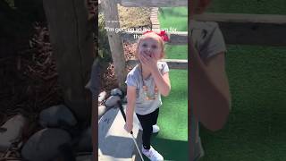 Little girl makes epic hole in one during mini golf and her reaction is amazing 😂❤️