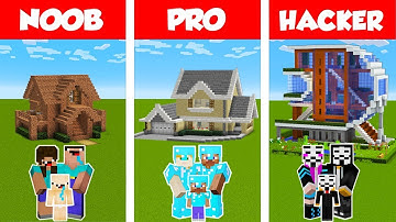 Minecraft NOOB vs PRO vs HACKER: FAMILY HOUSE BUILD CHALLENGE in Minecraft / Animation