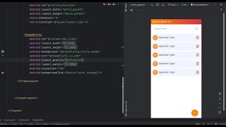 Invoice Maker Pro Expense & Income Type Screen Design - Android Studio
