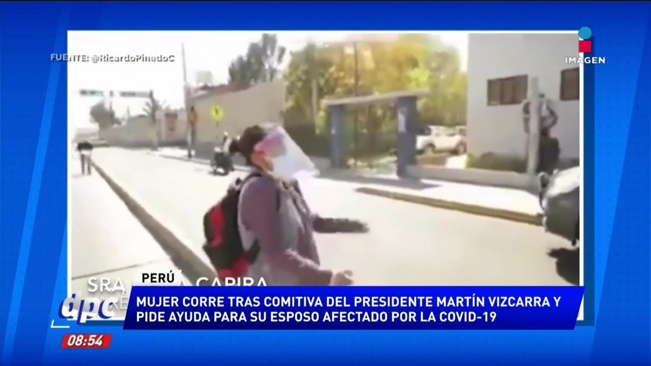 Mujer llorando persigue el auto del presidente de Perú | De Pisa y Corre