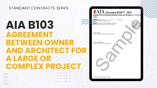 AIA B103 - Architect-Owner Agreement: A Comprehensive Guide