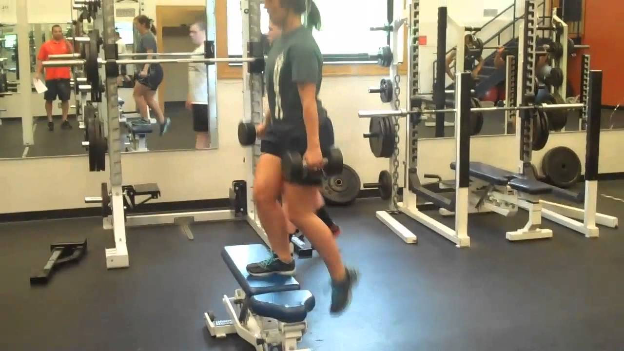 2 DB Reverse Lunge to Step up - YouTube