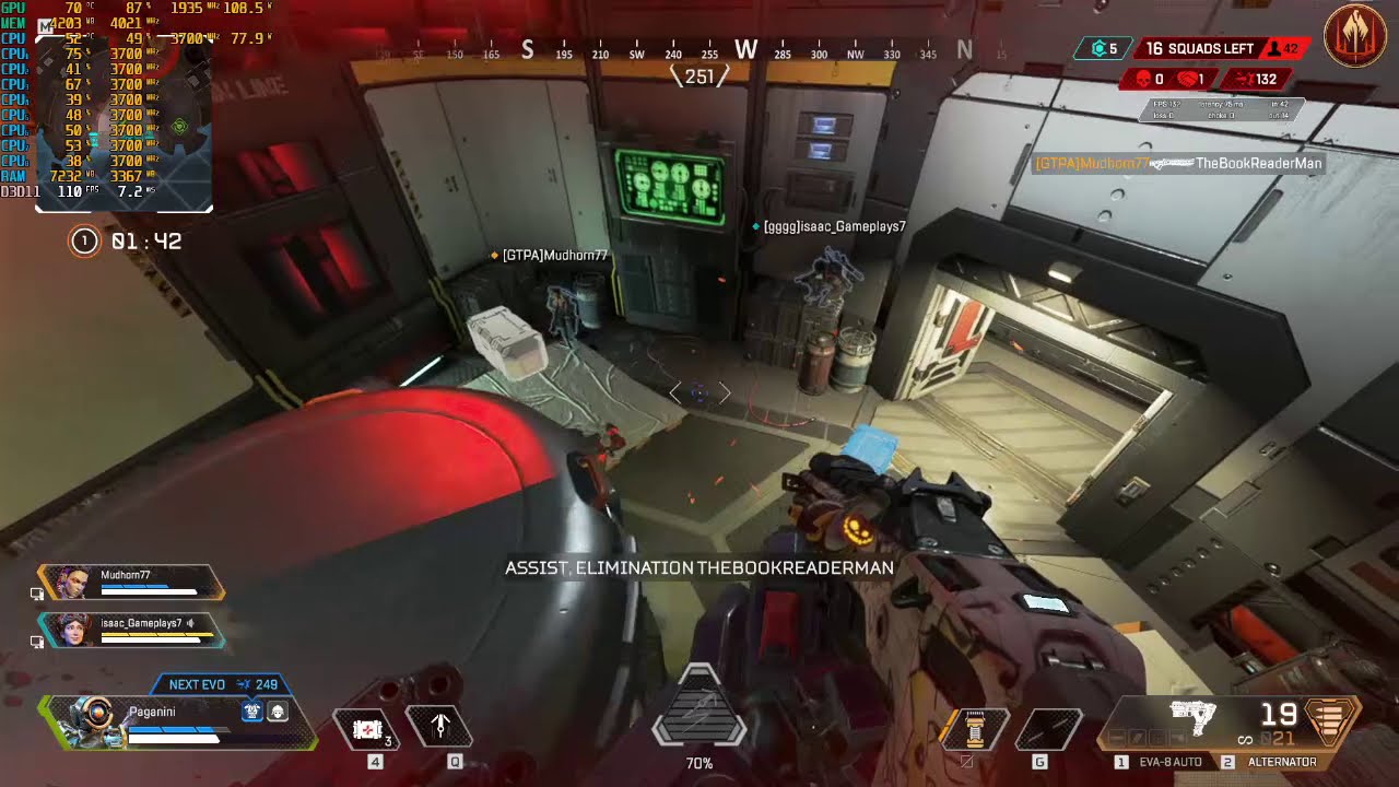 Trying Pathfinder on Caustic town takeover.