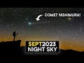 What&#39;s in the Night Sky September 2023 🌌 Comet Nishimura | Harvest Supermoon